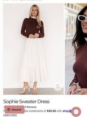 NWT Baltic Born Sophie Burgundy Sweater Dress